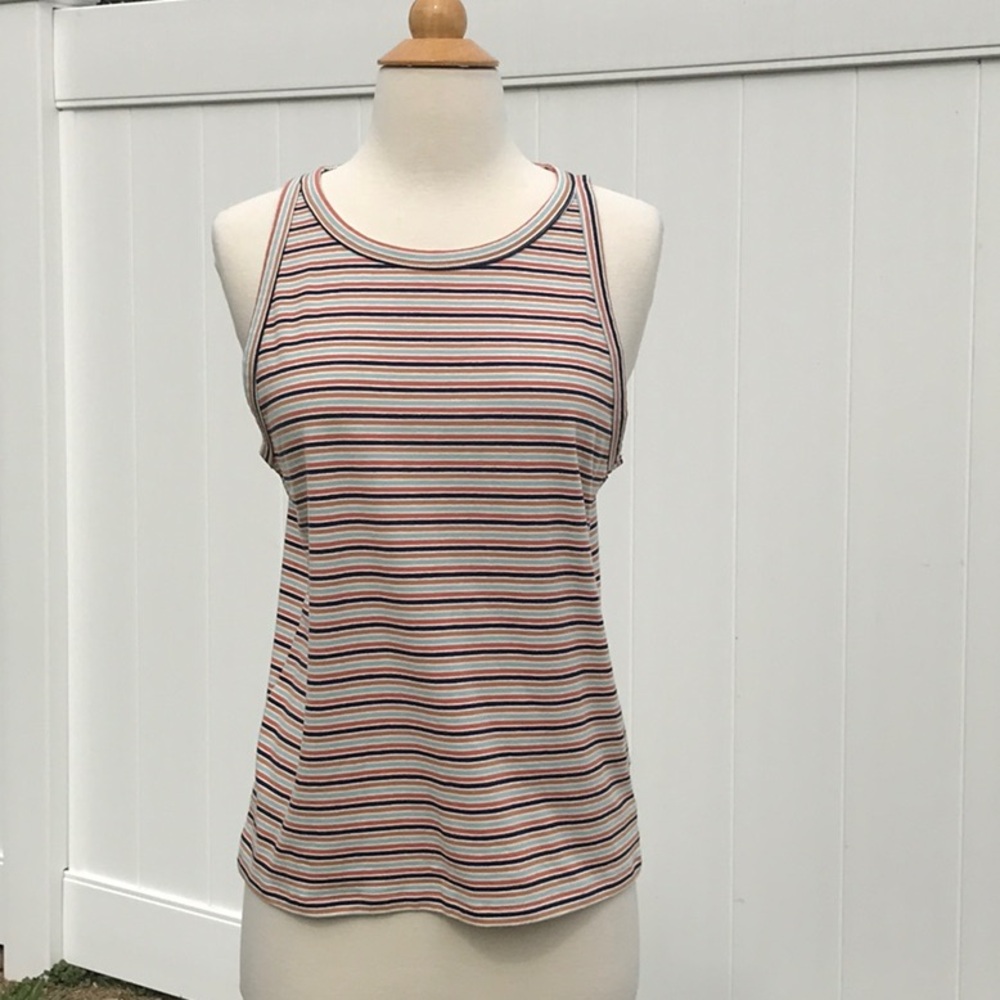 NWT American Eagle Striped Sleeveless Halter Style Tank Top Size Large